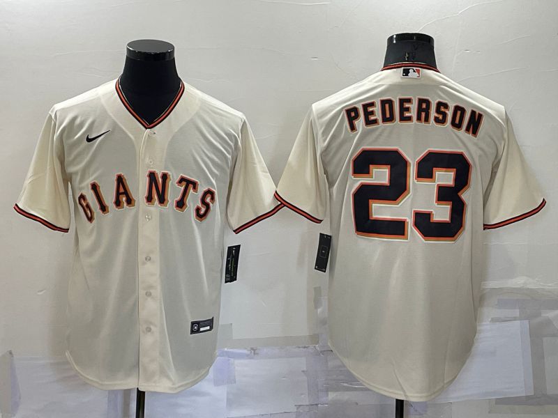 Men San Francisco Giants #23 Pederson Cream Game Nike 2022 MLB Jersey
